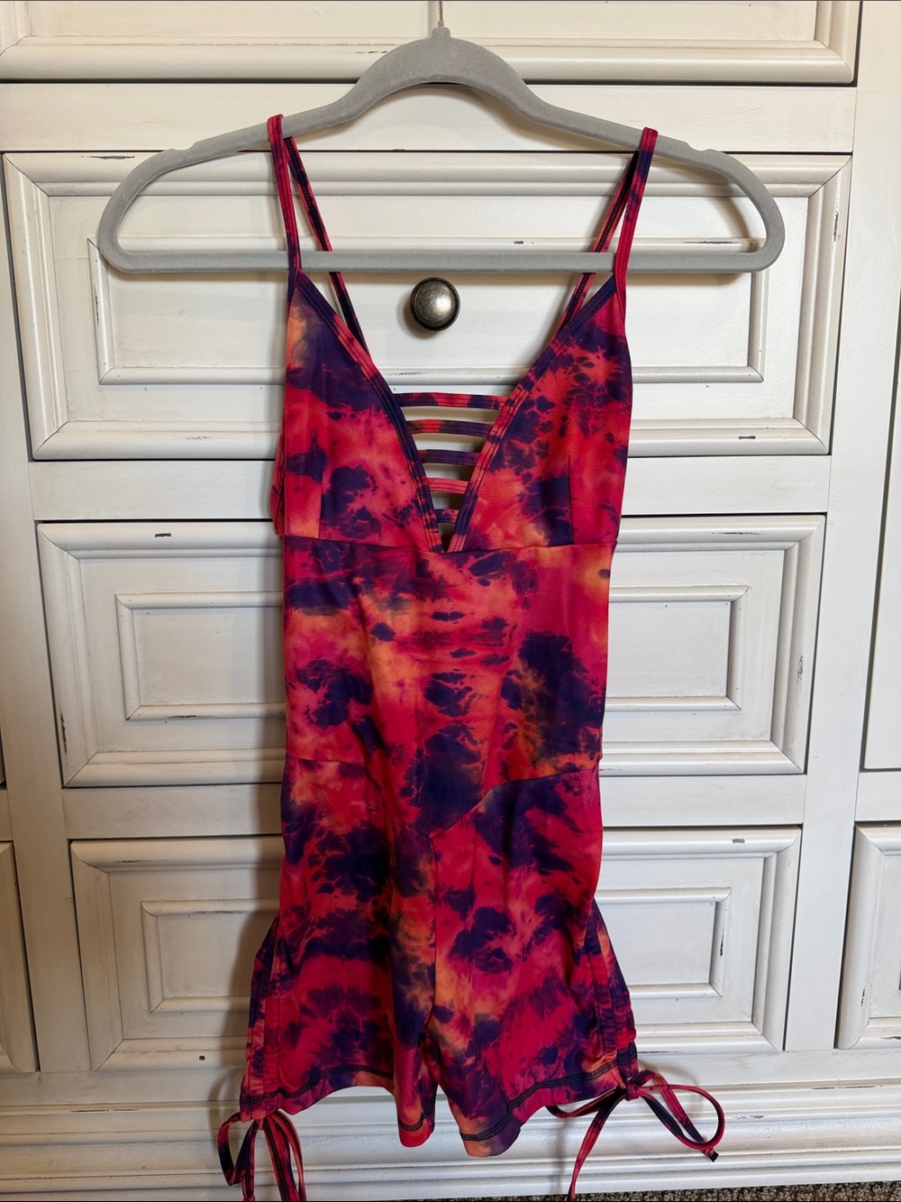 Women’s Pink & Purple Tie-Dye One-Piece Romper